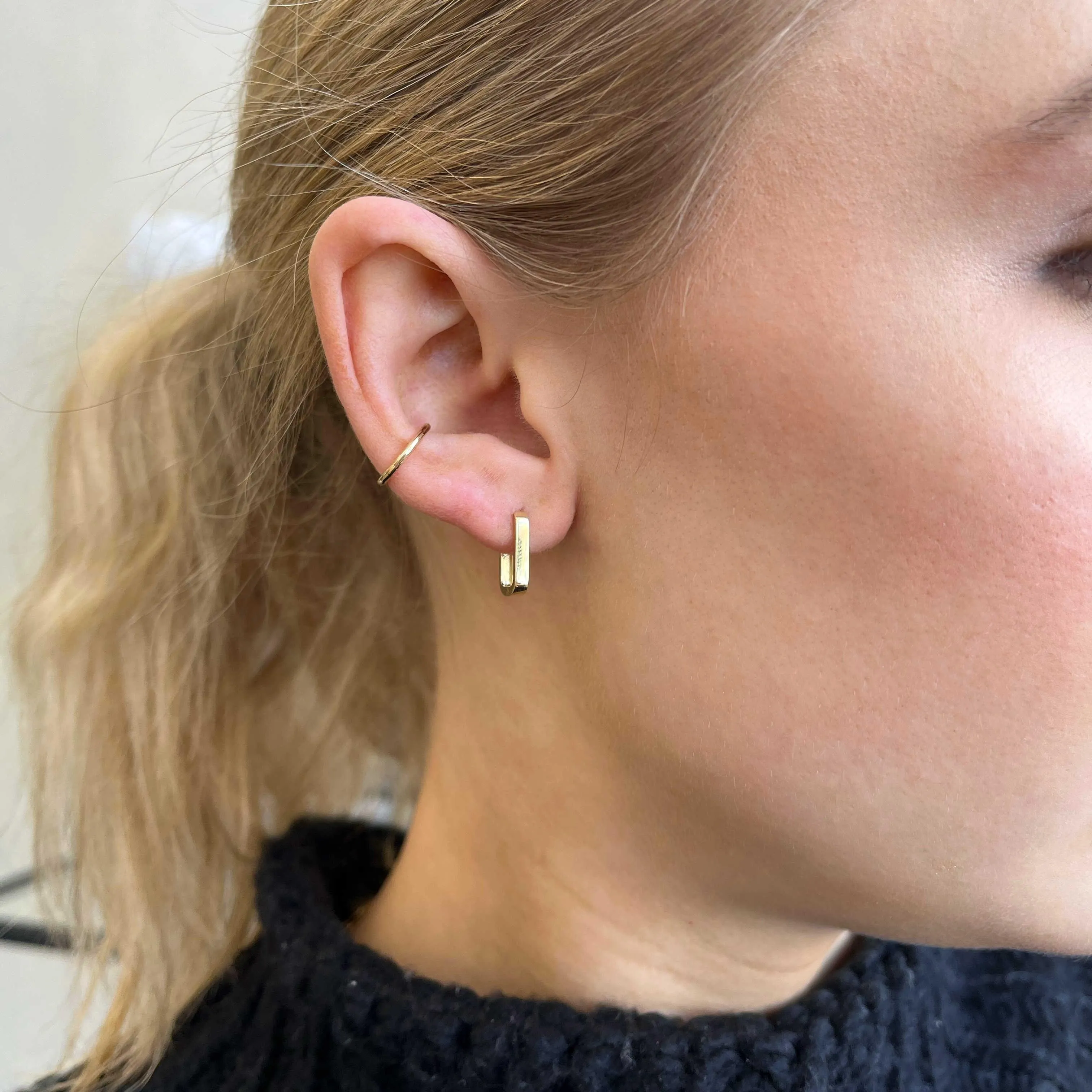 Rectangle Hoop Earring