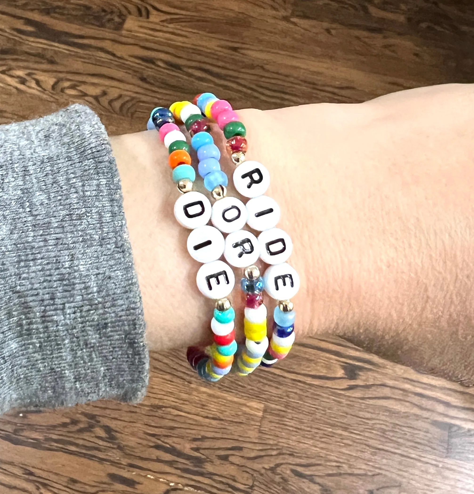 RIDE OR DIE Colorful Beaded Bracelets