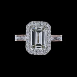 Ring Slide Emerald Baguette