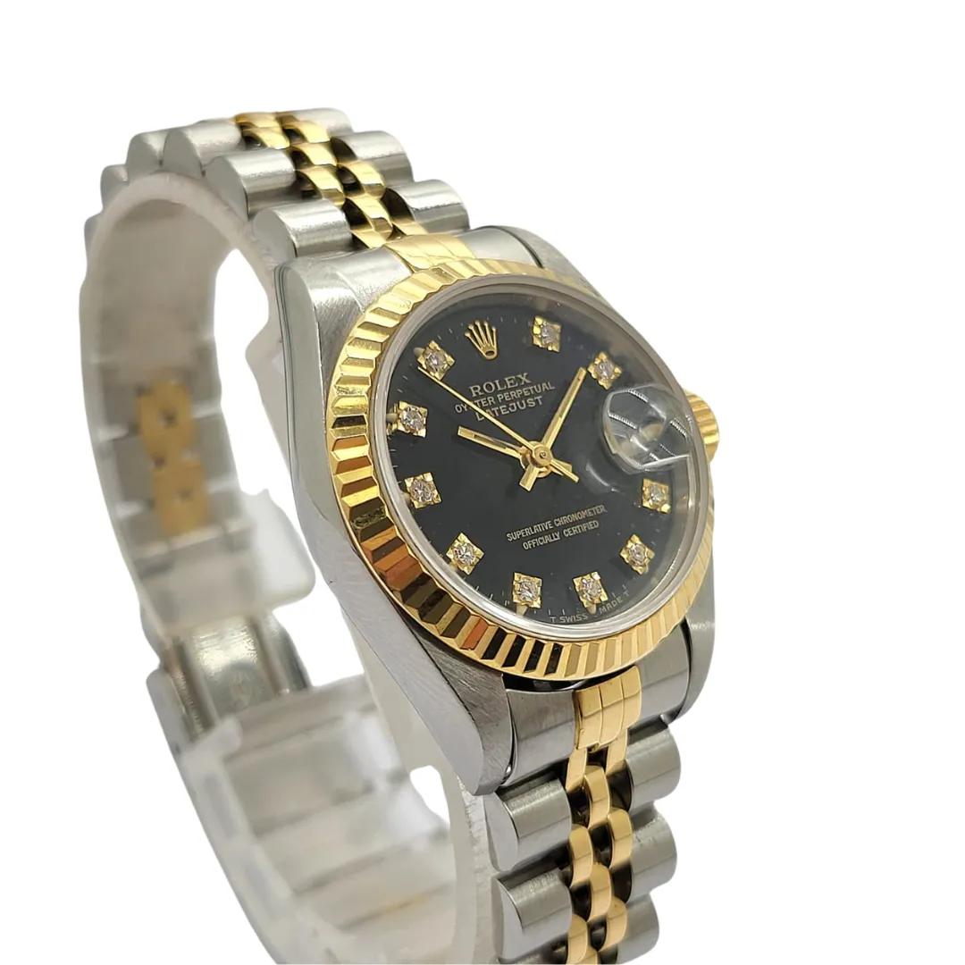 Rolex Datejust 69173 Half Gold Diamond  Dial Automatic Watch 26mm