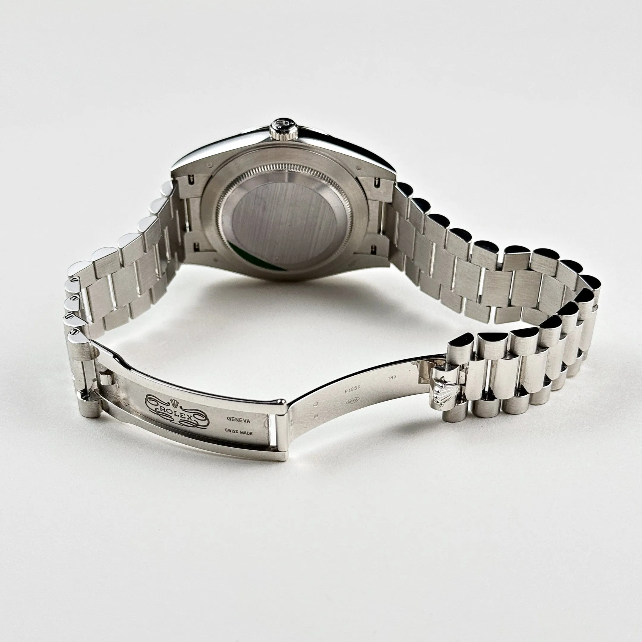 Rolex Day-Date 228206 Platinum  Olive Green Arabic Dial