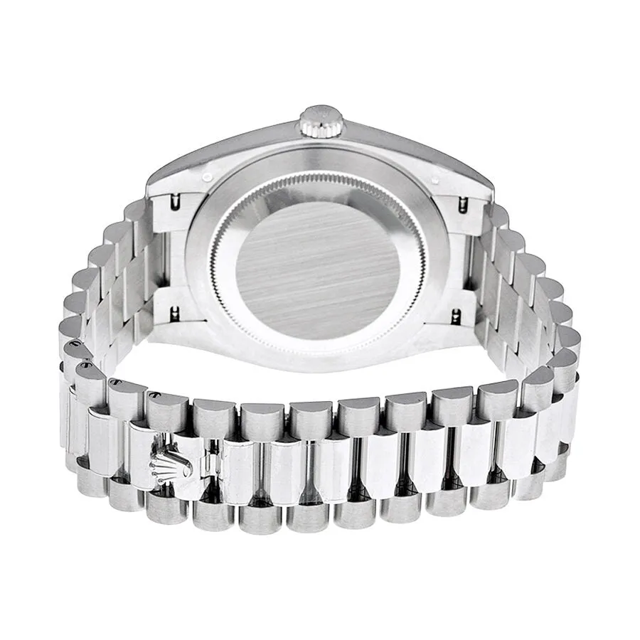 Rolex Day Date 40 Ice Blue Diagonal Motif Dial Platinum President Automatic Men's Watch 228206IBLSP