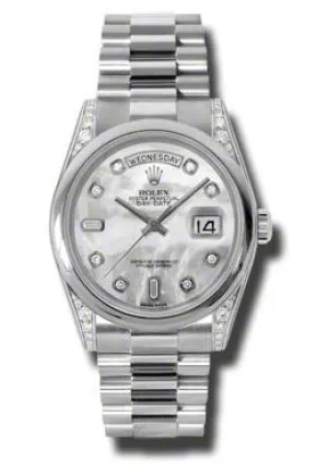 Rolex Day-Date Mother Of Pearl Dial Platinum President Automatic Men's Watch 118296MDP