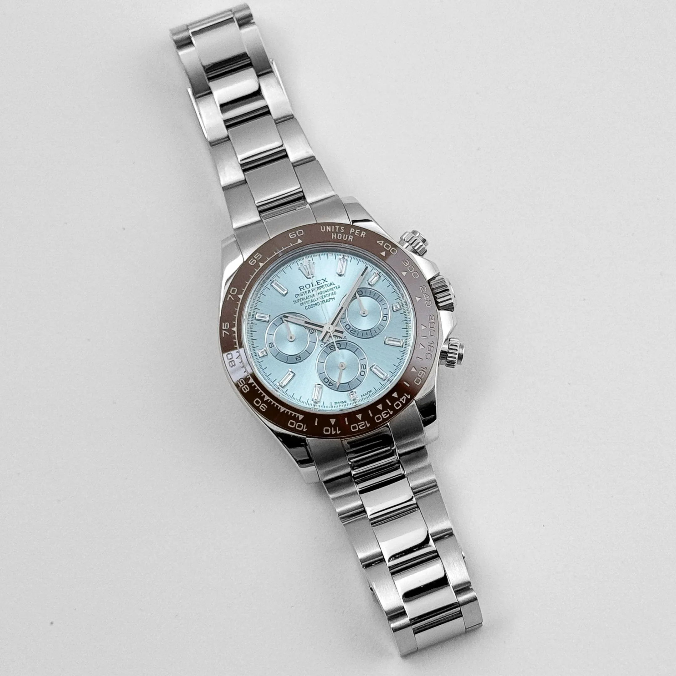 Rolex Daytona 116506 Platinum Ice Blue Baguette Diamond Dial (2015)