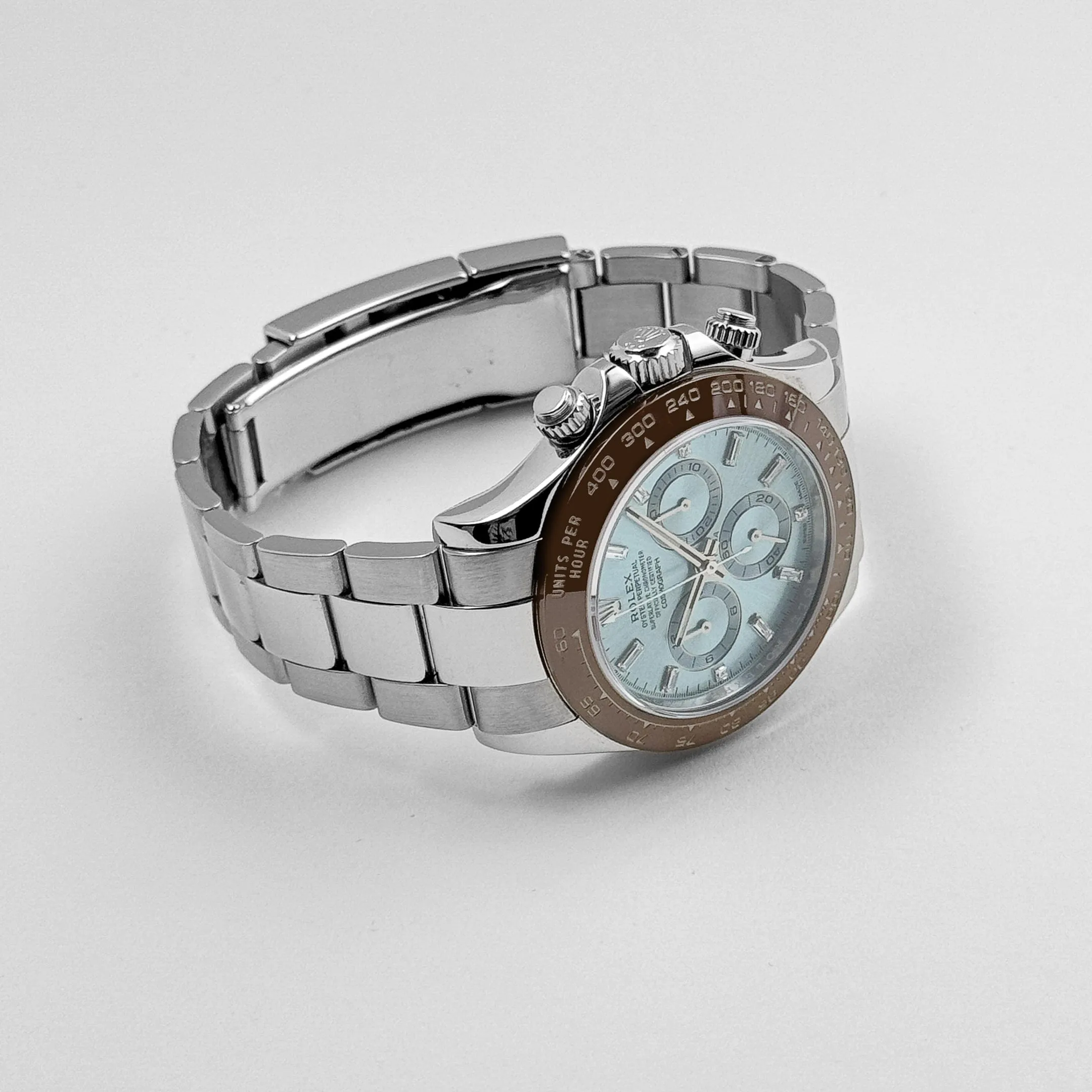 Rolex Daytona 116506 Platinum Ice Blue Baguette Diamond Dial (2015)
