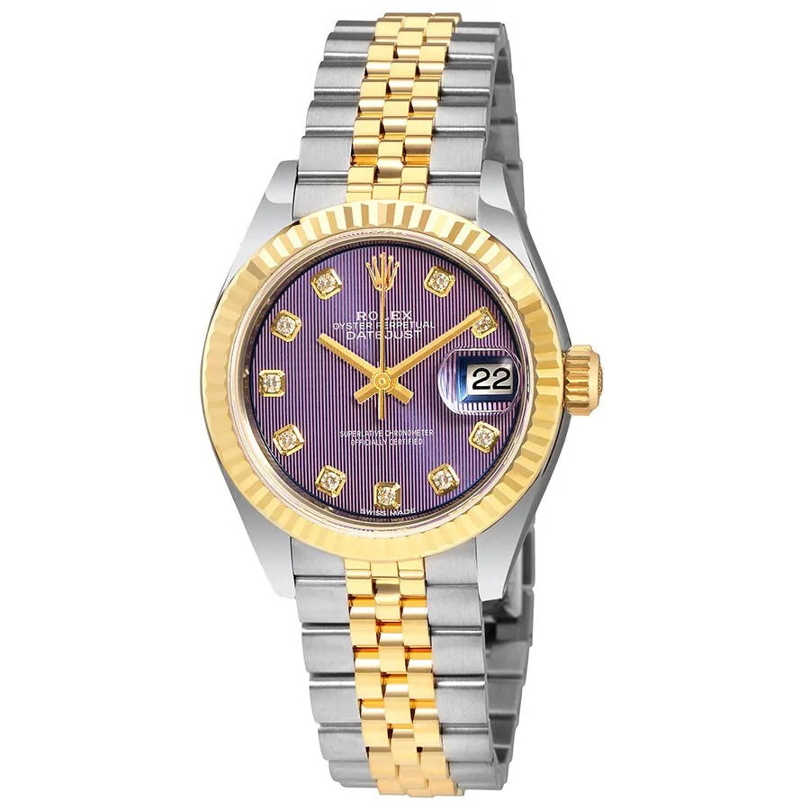 Rolex Lady Datejust Lavender Diamond Dial Steel and 18K Yellow Gold Automatic Ladies Watch 279173LVDJ 279173/63343 G