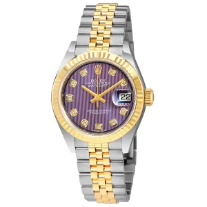 Rolex Lady Datejust Lavender Diamond Dial Steel and 18K Yellow Gold Automatic Ladies Watch 279173LVDJ 279173/63343 G