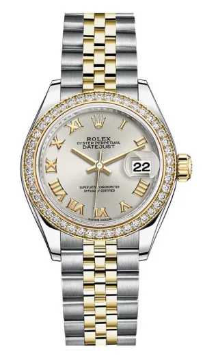 Rolex Lady Datejust Sundust Roman Dial Diamond Bezel Automatic Watch 279383SNRJ
