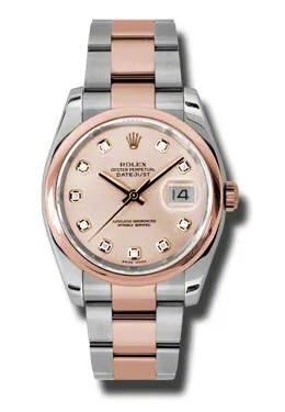 Rolex Oyster Perpetual Datejust 36 Champagne Dial Stainless Steel and 18K Everose Gold Bracelet Automatic Men's Watch 116201CDO