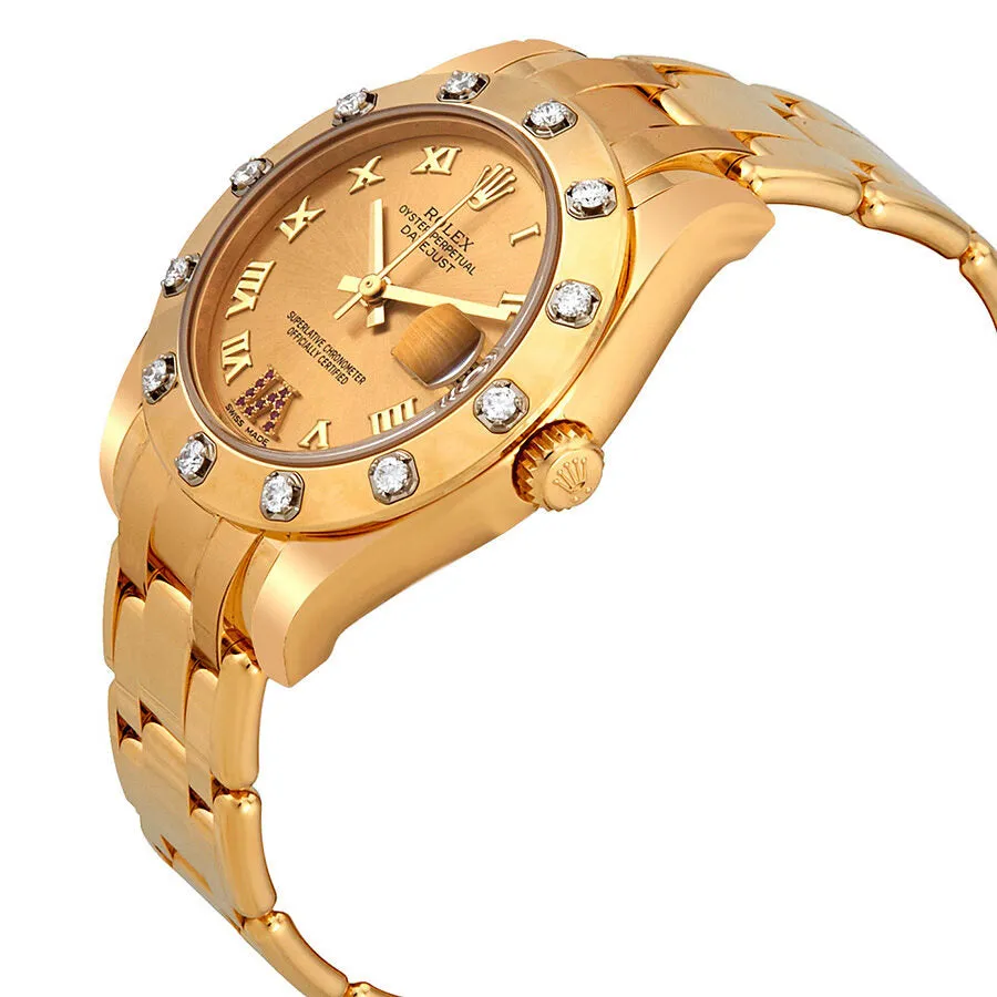 Rolex Pearlmaster Champage Dial Diamond Ladies Watch 81318CRDP
