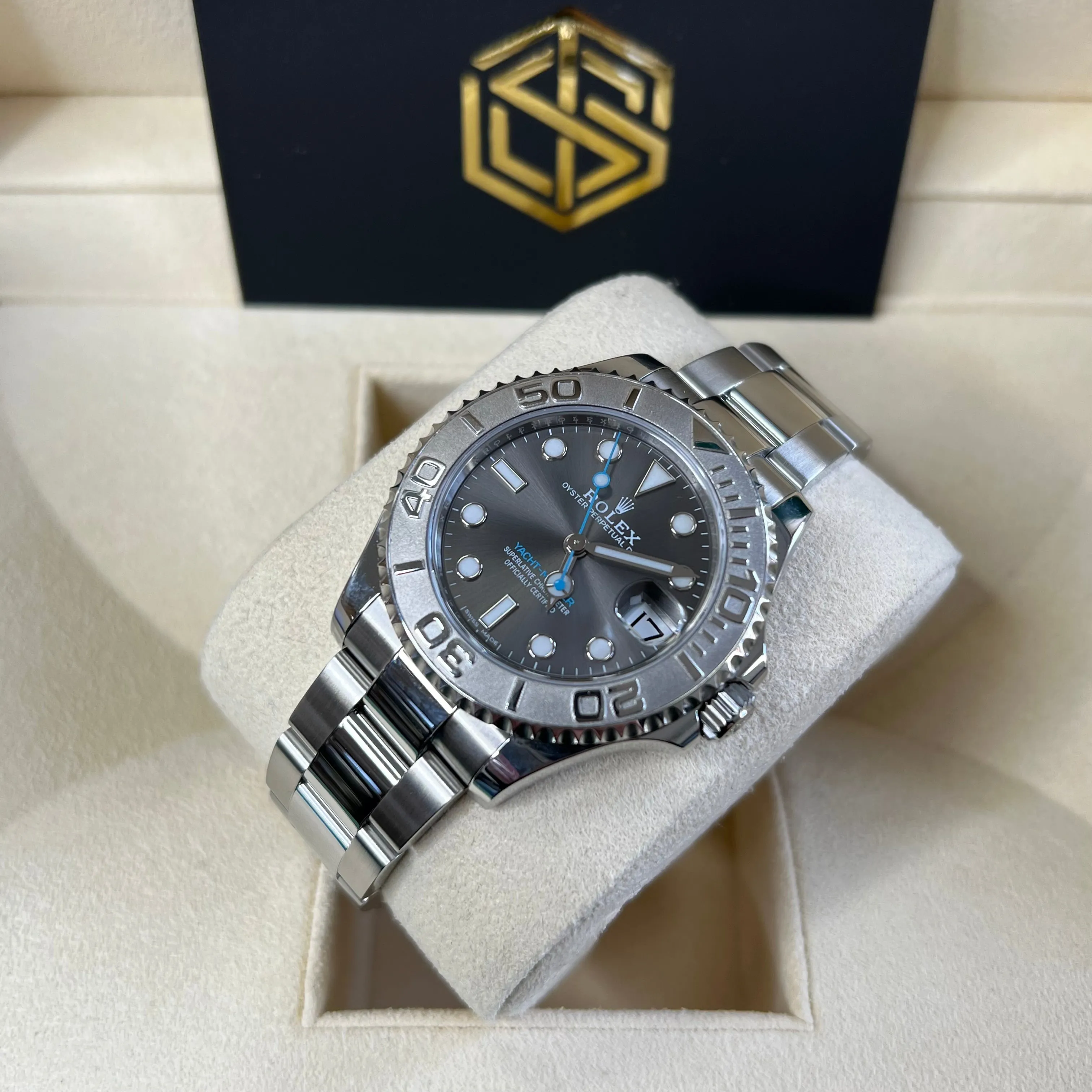 Rolex Yacht-Master 37 268622 Rhodium Dial 2019 Mint Condition Full Set Watch