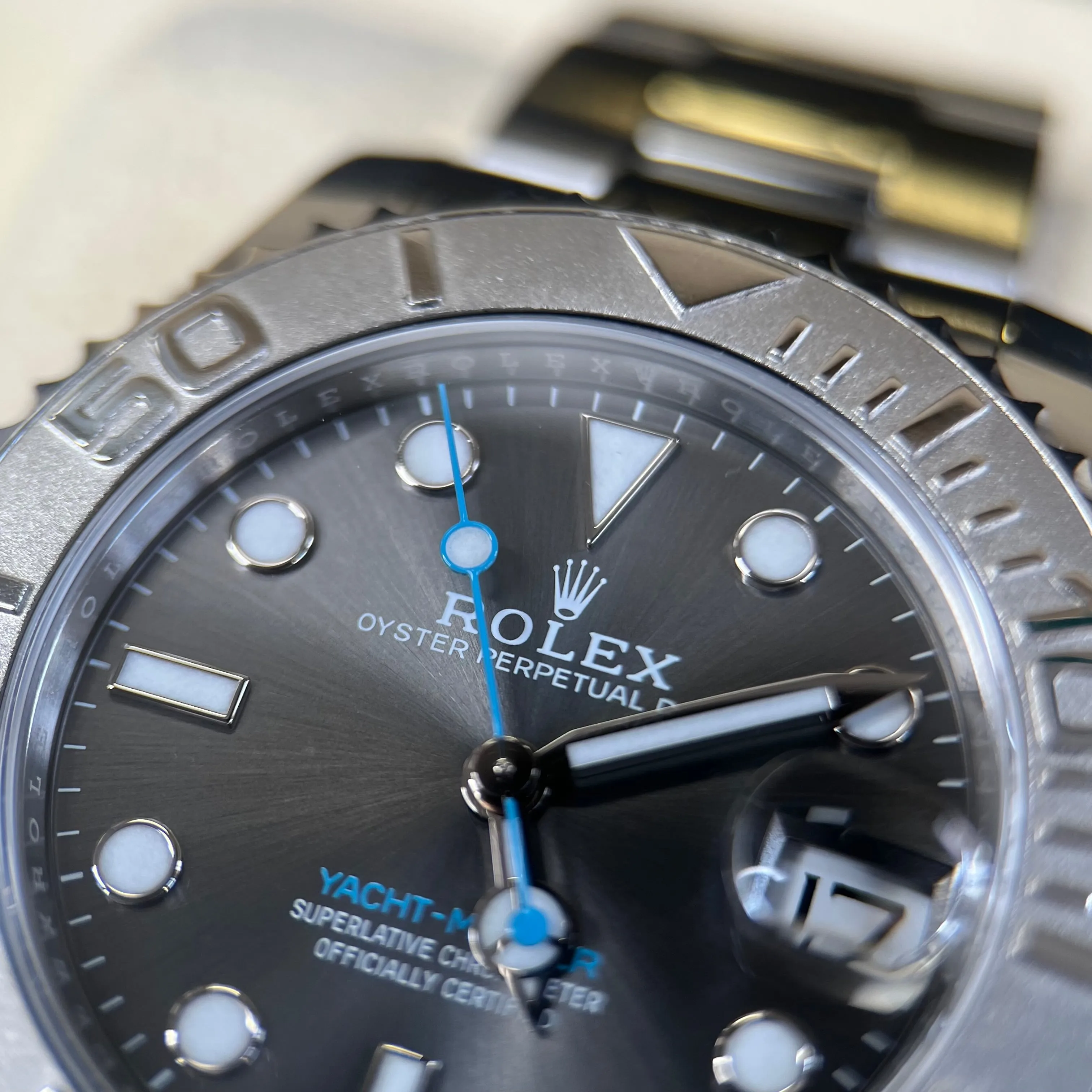 Rolex Yacht-Master 37 268622 Rhodium Dial 2019 Mint Condition Full Set Watch