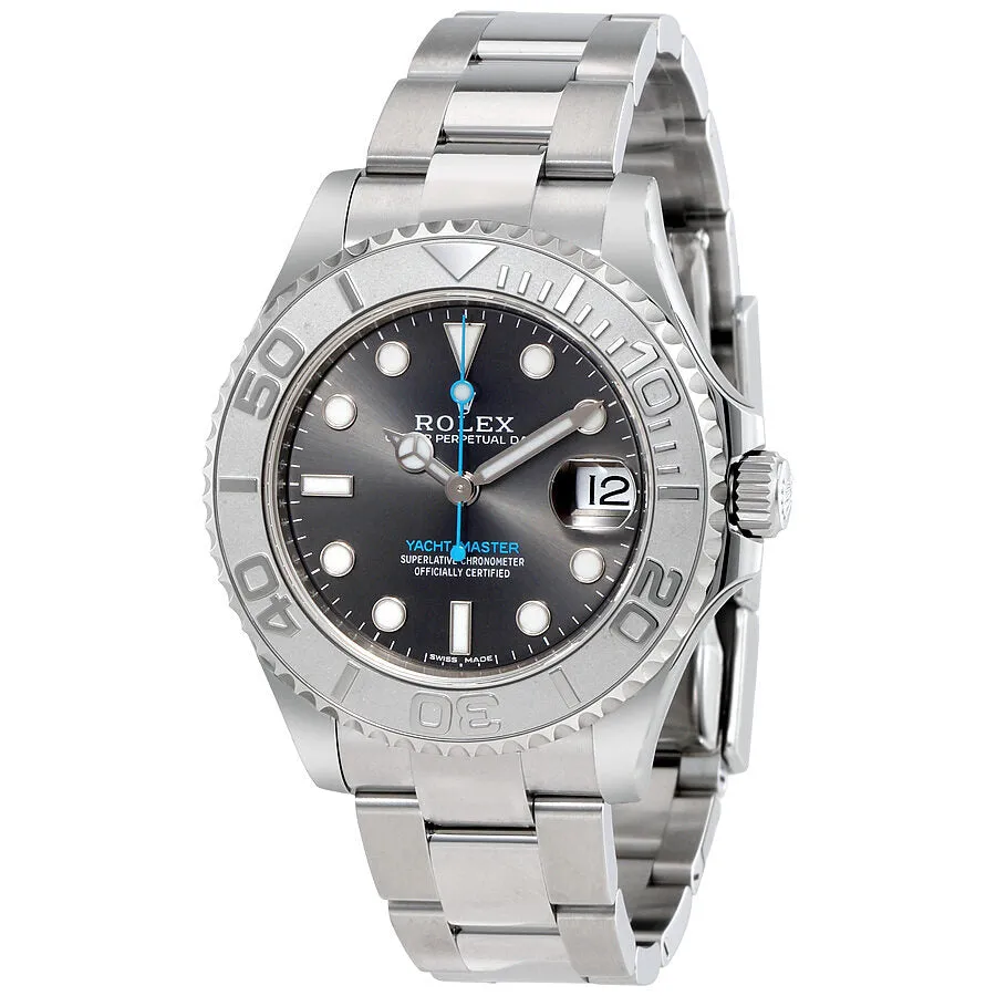 Rolex Yacht-Master Rhodium Dial Steel and Platinum Oyster 37 mm Watch 268622RSO