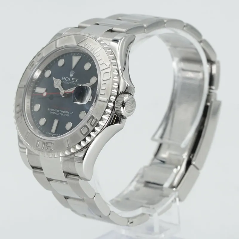Rolex Yachtmaster 116622 Blue 40mm Steel w Platinum Bezel '14 Card Only