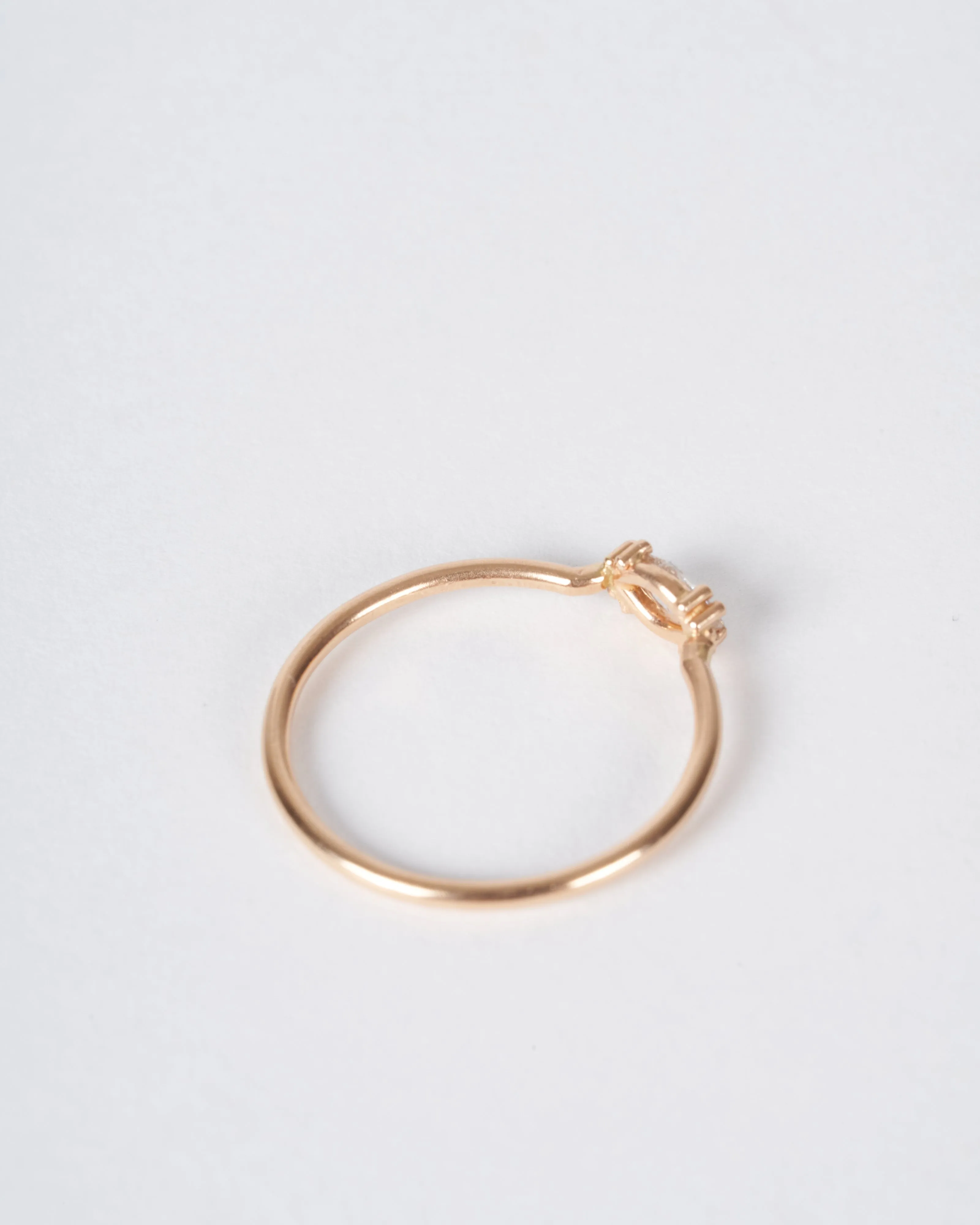 rose cut diamond solitaire - gold