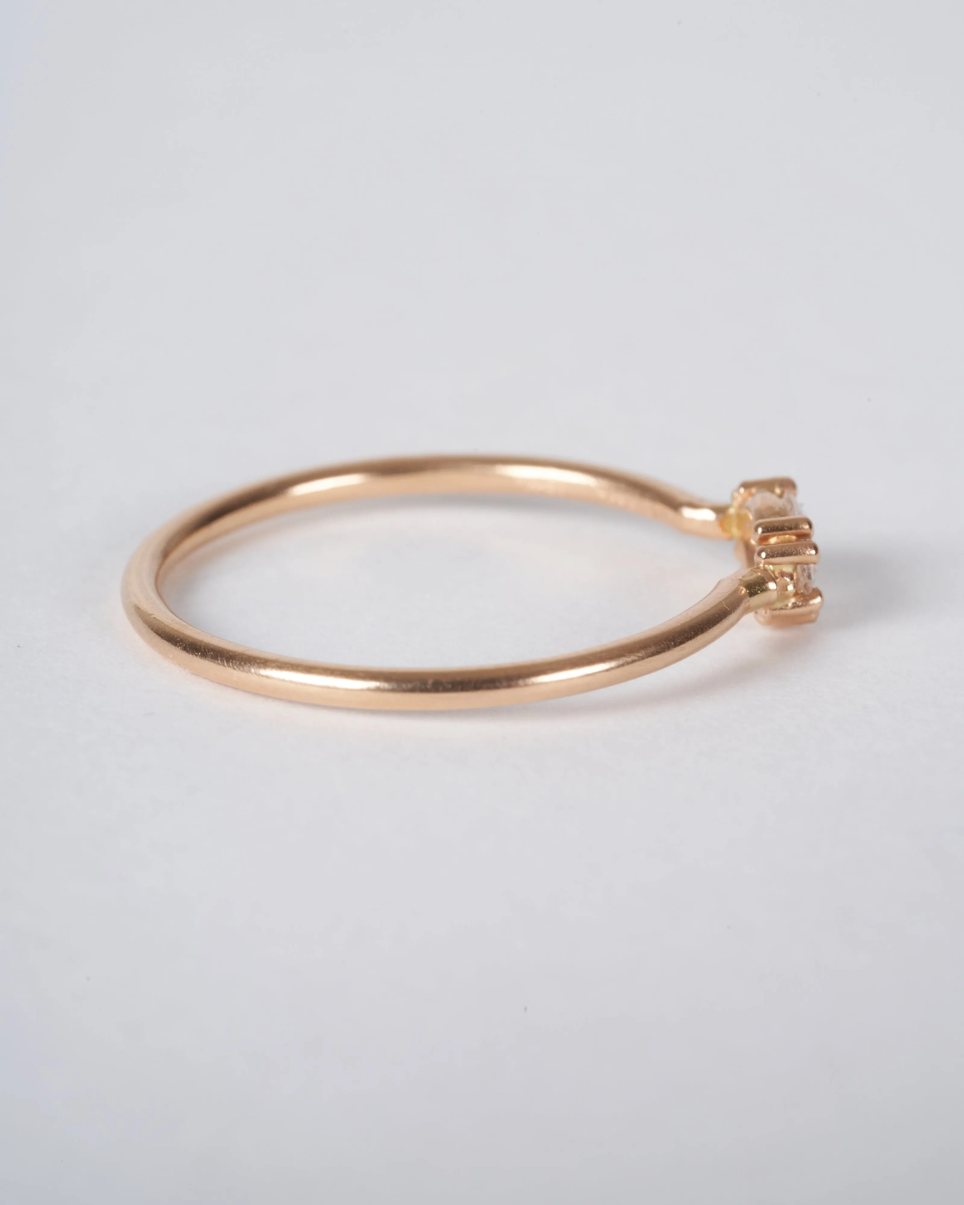 rose cut diamond solitaire - gold