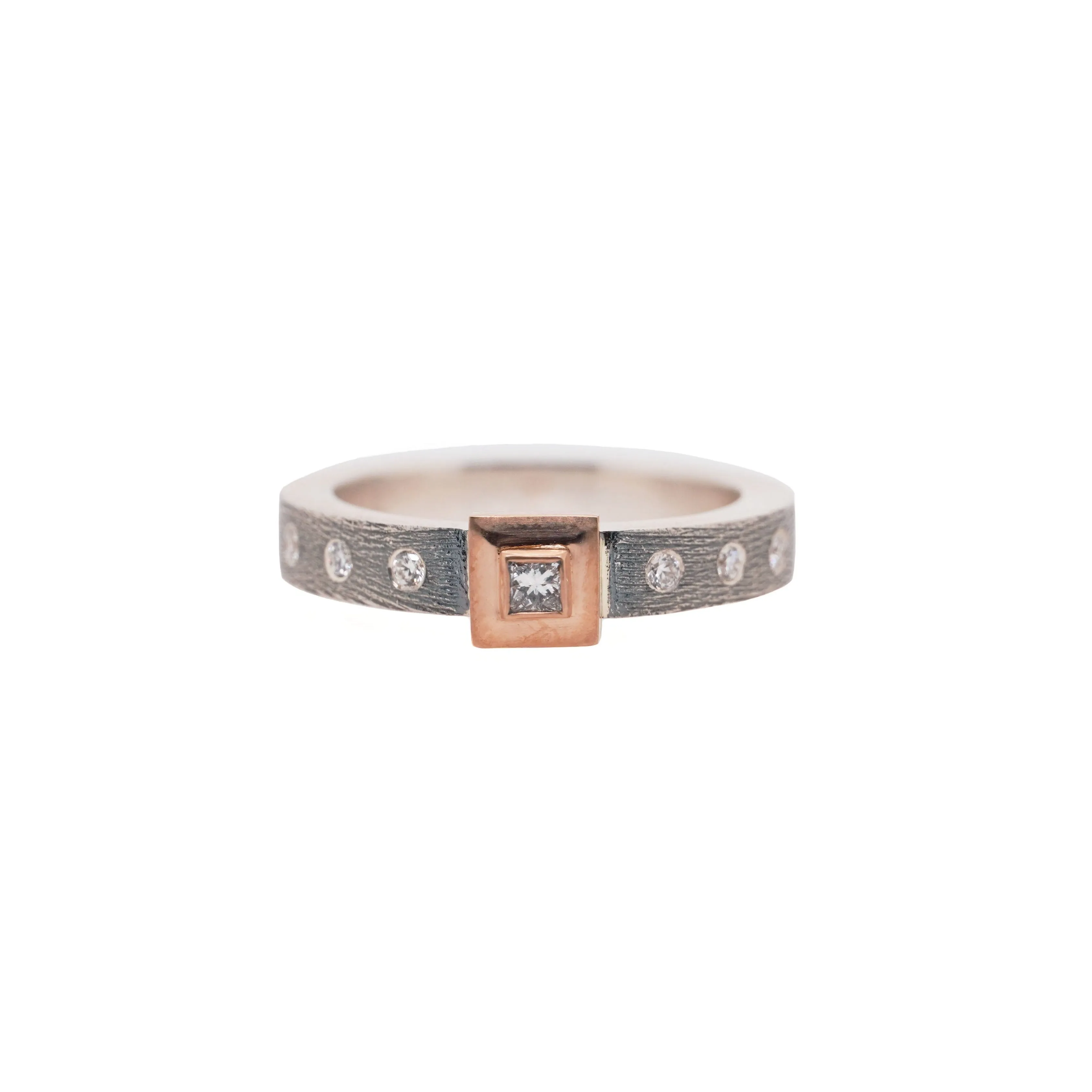 Rose Gold and Silver Princess Ring