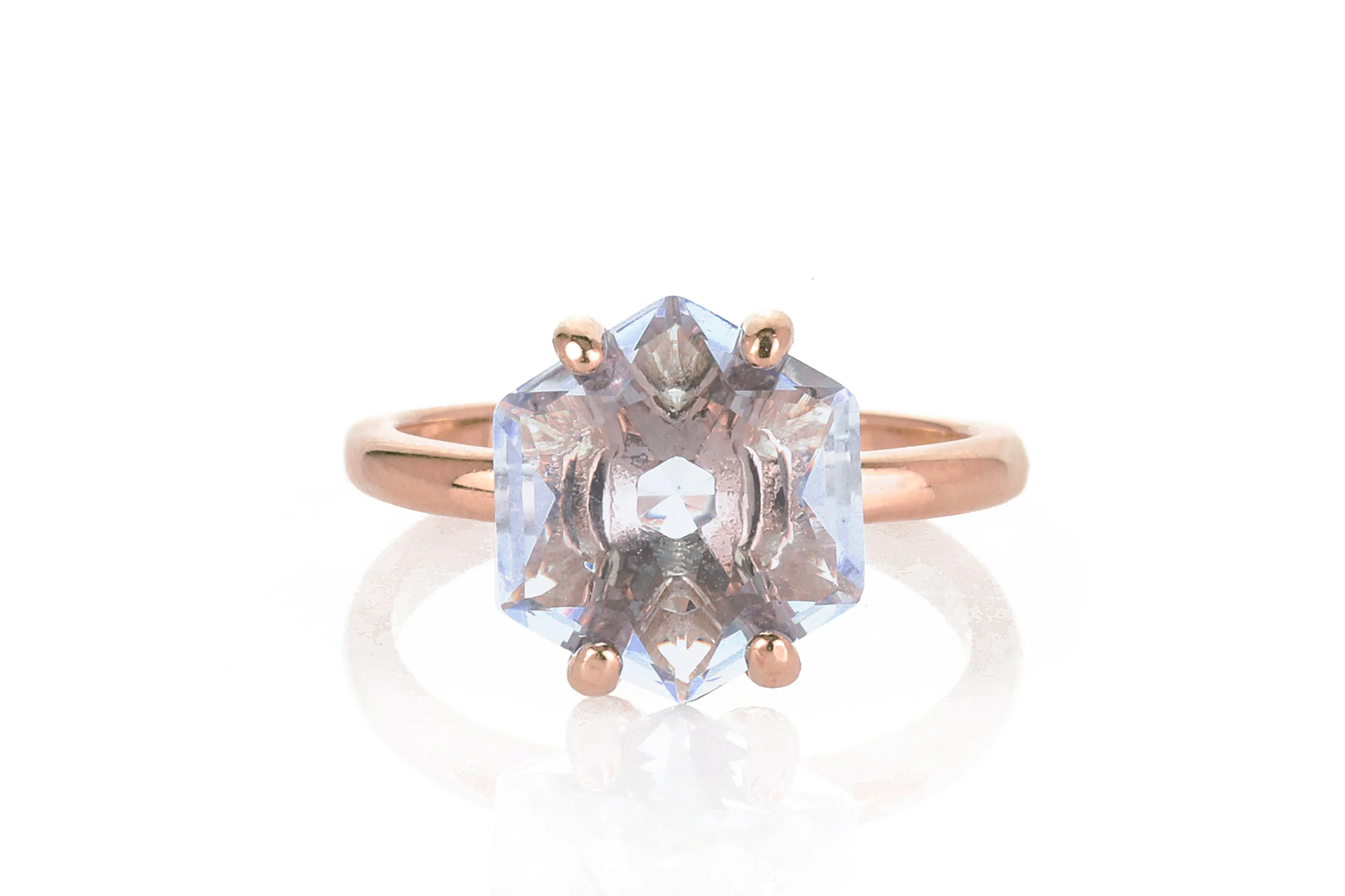 Rose Gold Tanzanite Solitaire Ring
