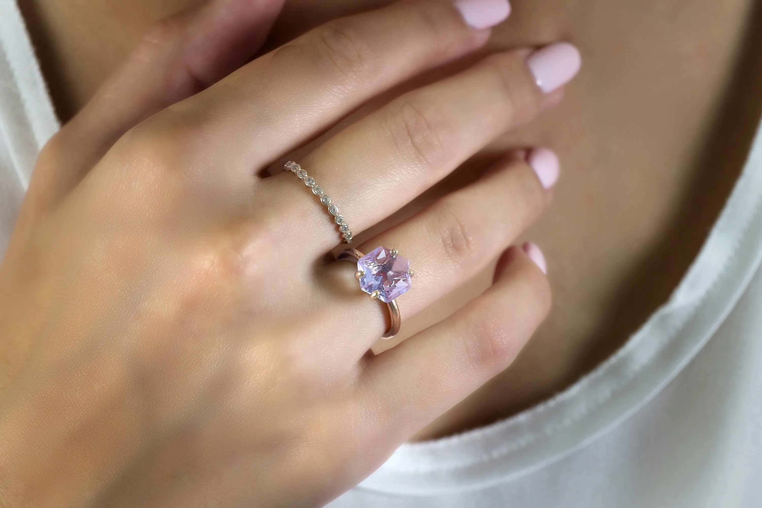 Rose Gold Tanzanite Solitaire Ring