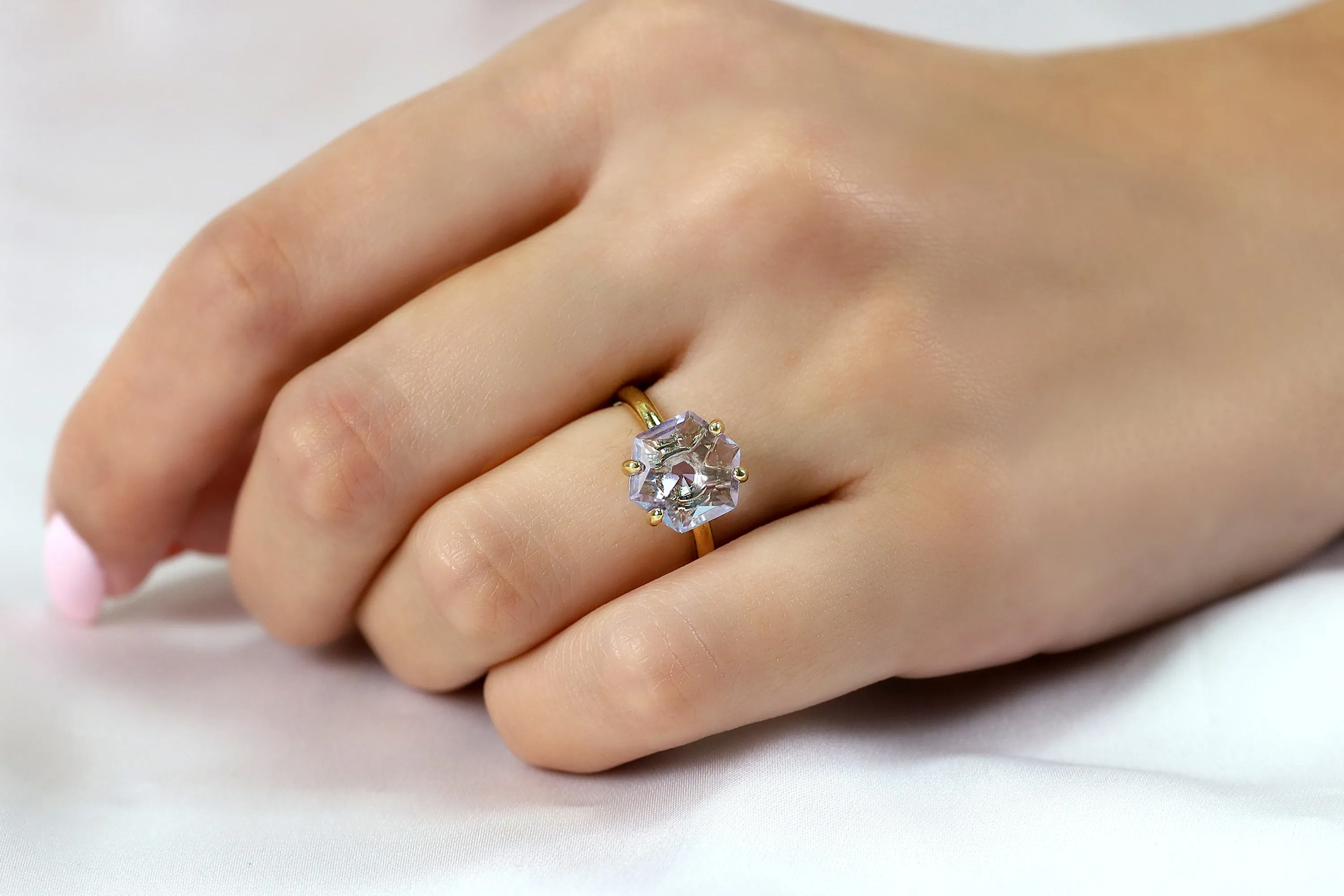 Rose Gold Tanzanite Solitaire Ring