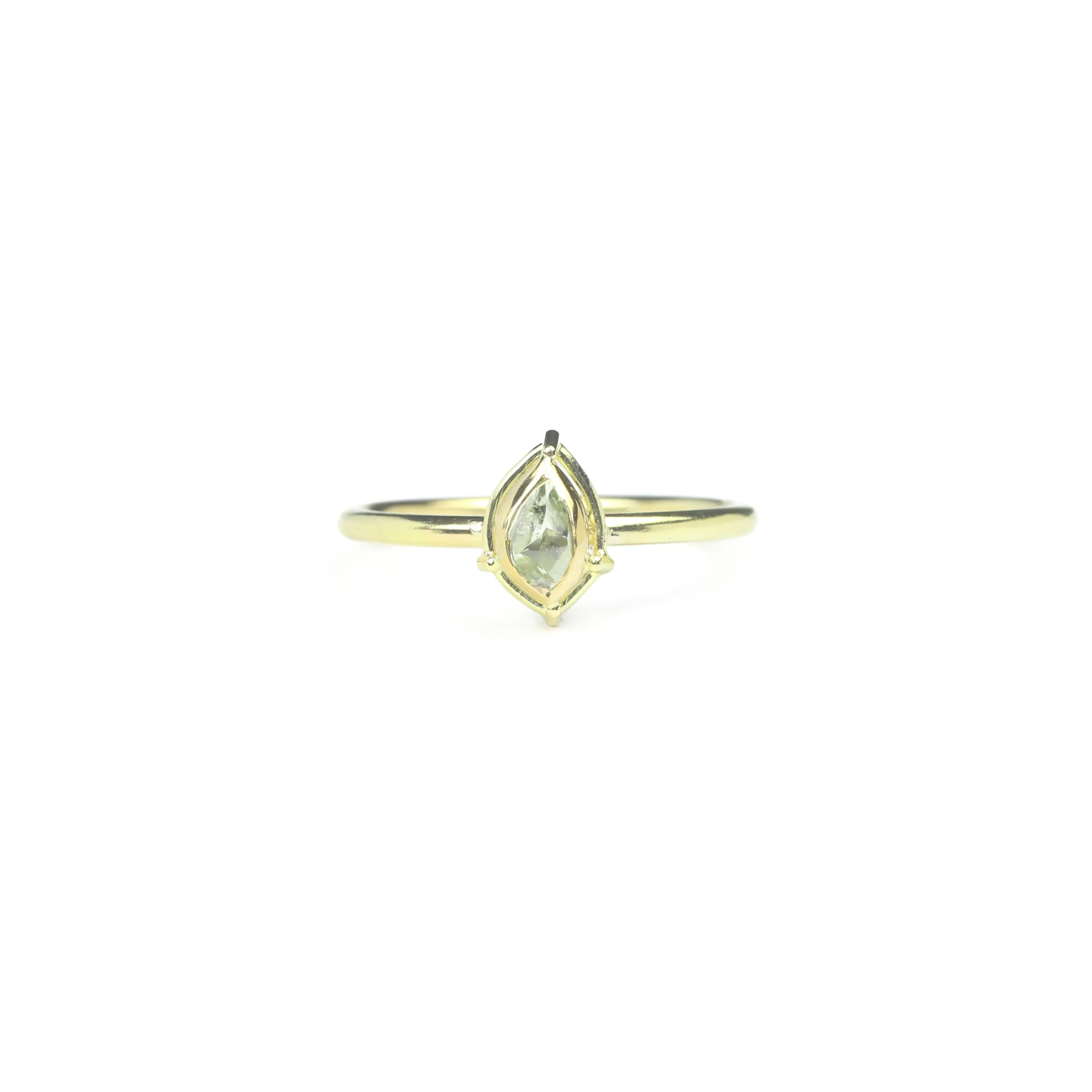 Rough Green Diamond Solitaire