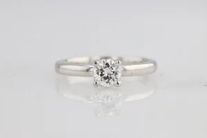 Round Solitaire .53 Ct F/VS1 Diamond Engagement Ring