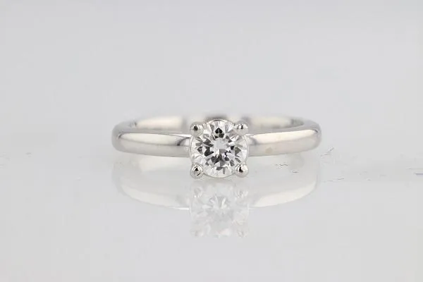 Round Solitaire .53 Ct F/VS1 Diamond Engagement Ring