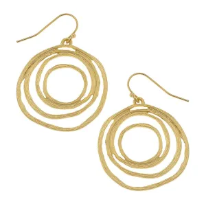 Round Swirl Earrings