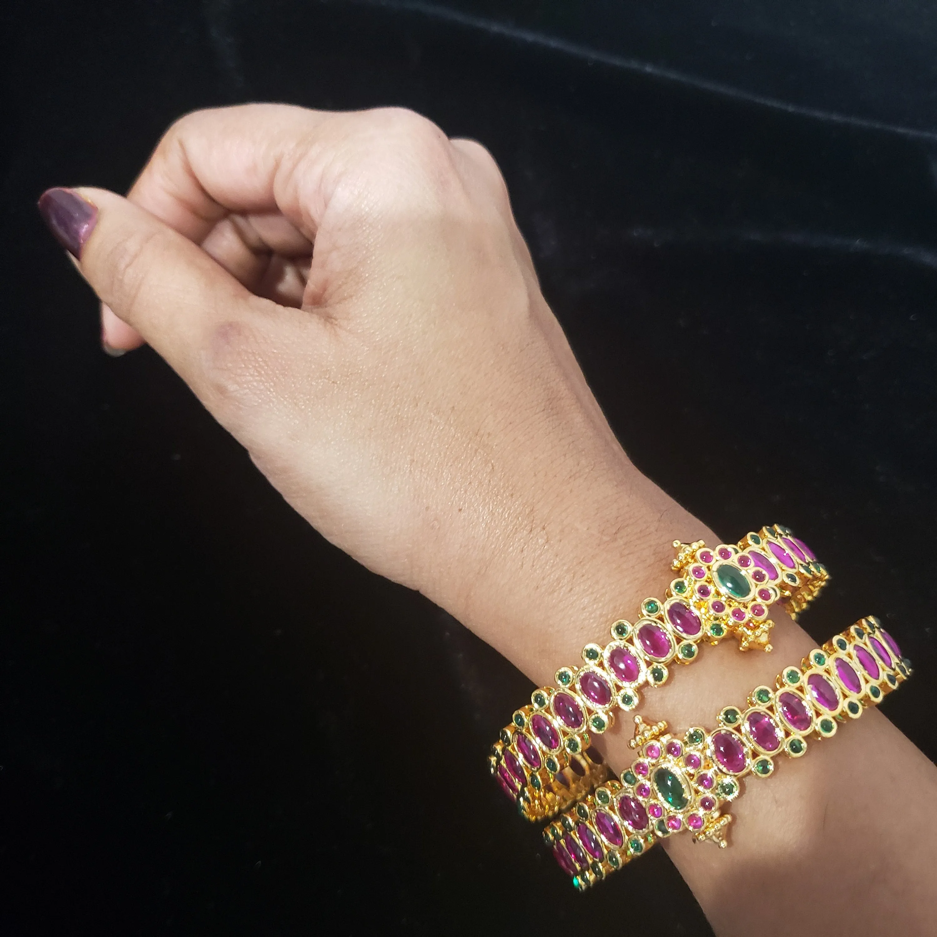 Ruby, Emerald Bangles