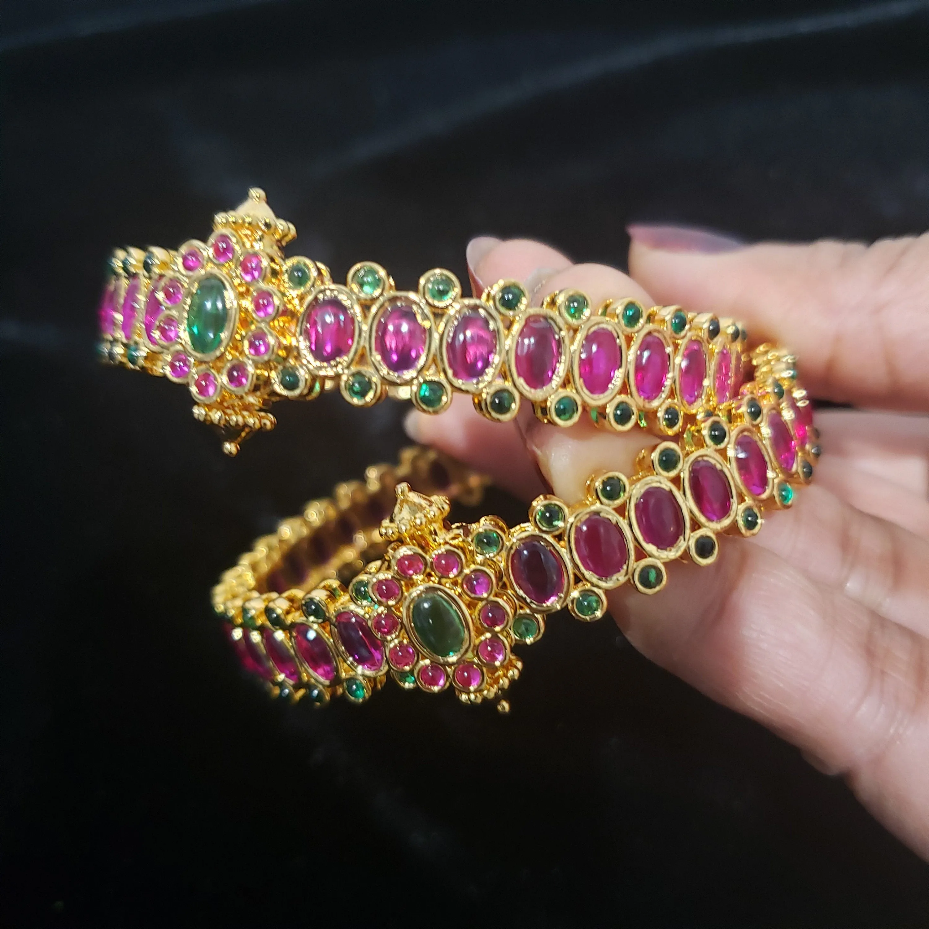 Ruby, Emerald Bangles