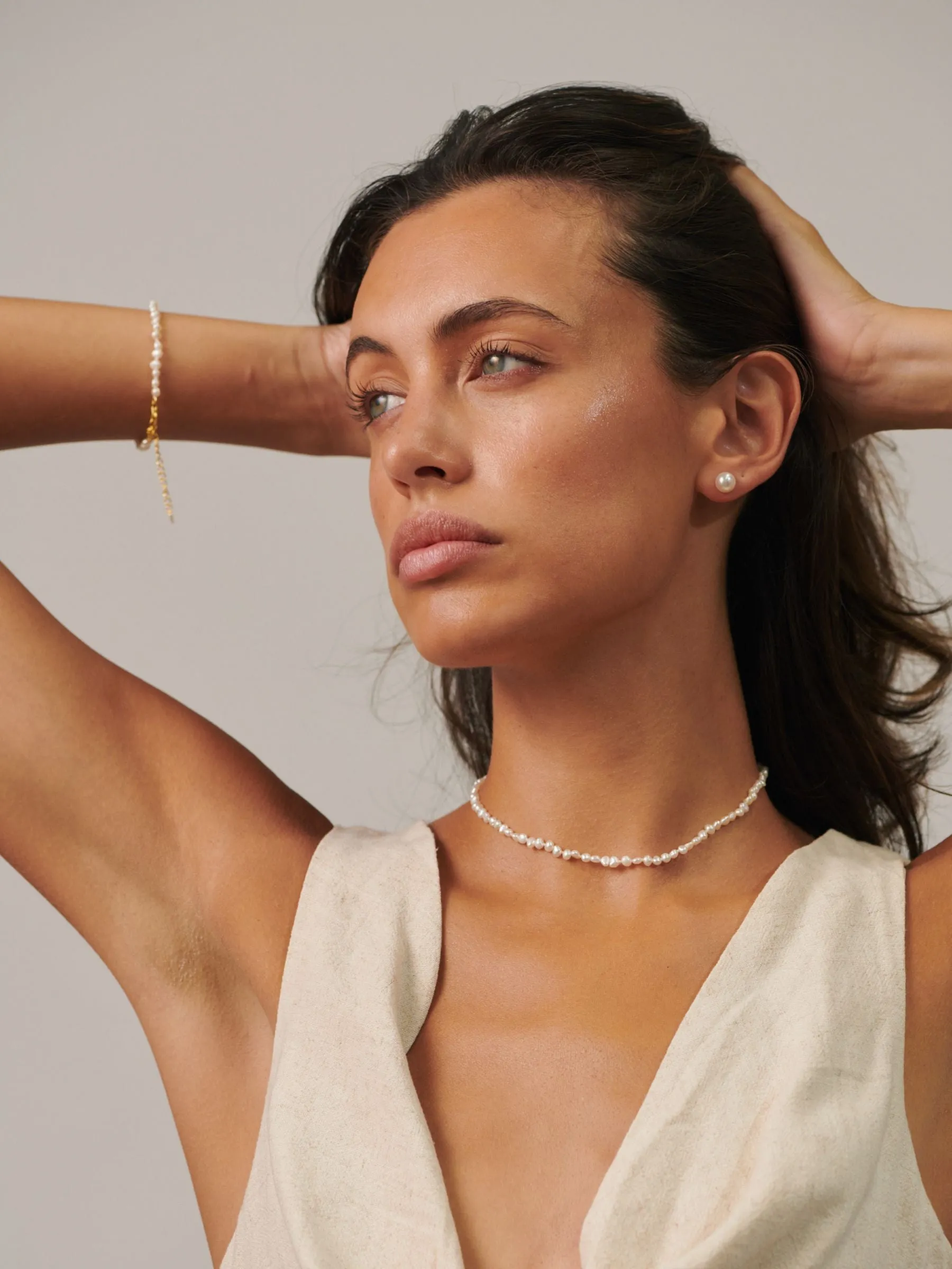 Ruby | Mini Baroque Pearl Bracelet