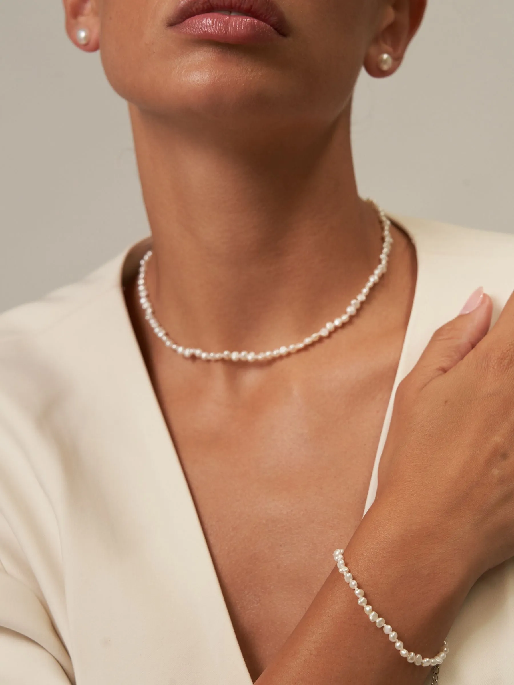 Ruby | Mini Baroque Pearl Bracelet