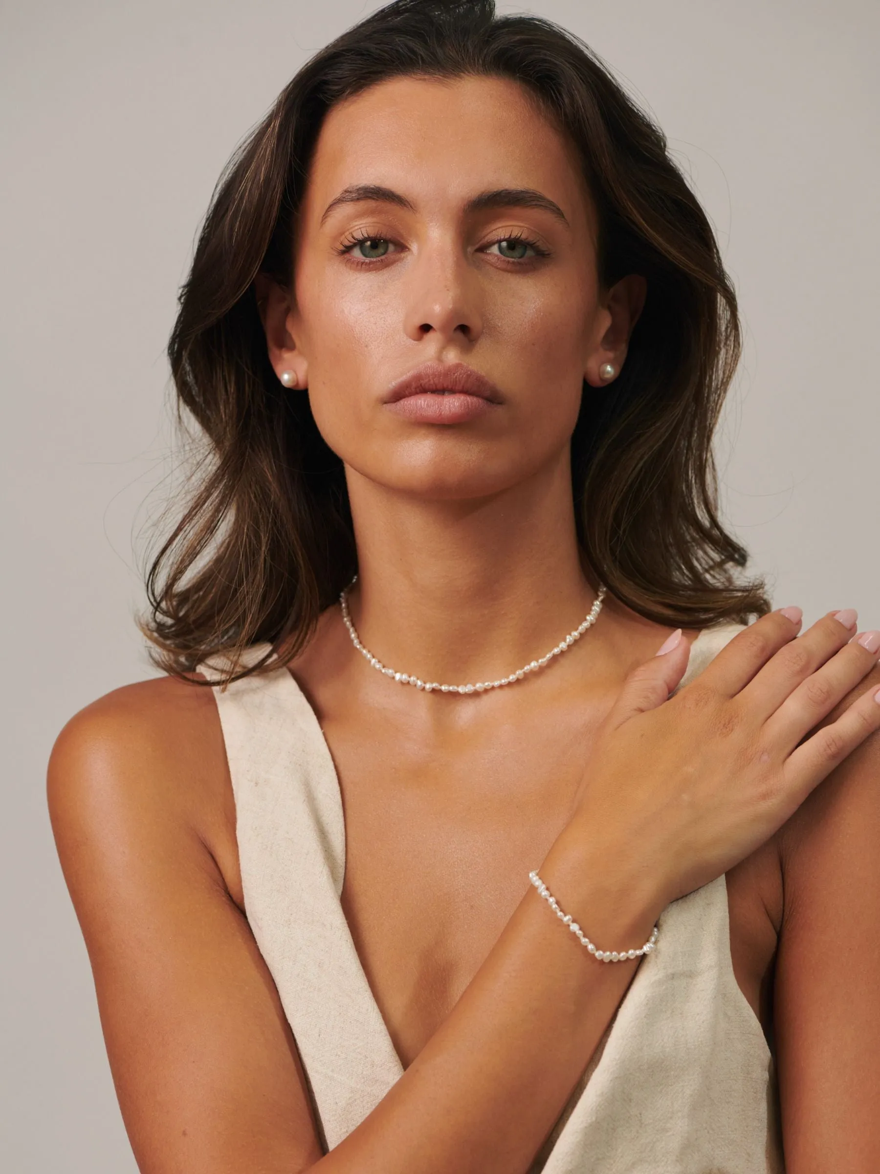 Ruby | Mini Baroque Pearl Bracelet