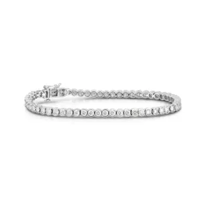 Sabel Collection White Gold Bezel Set Diamond Bracelet