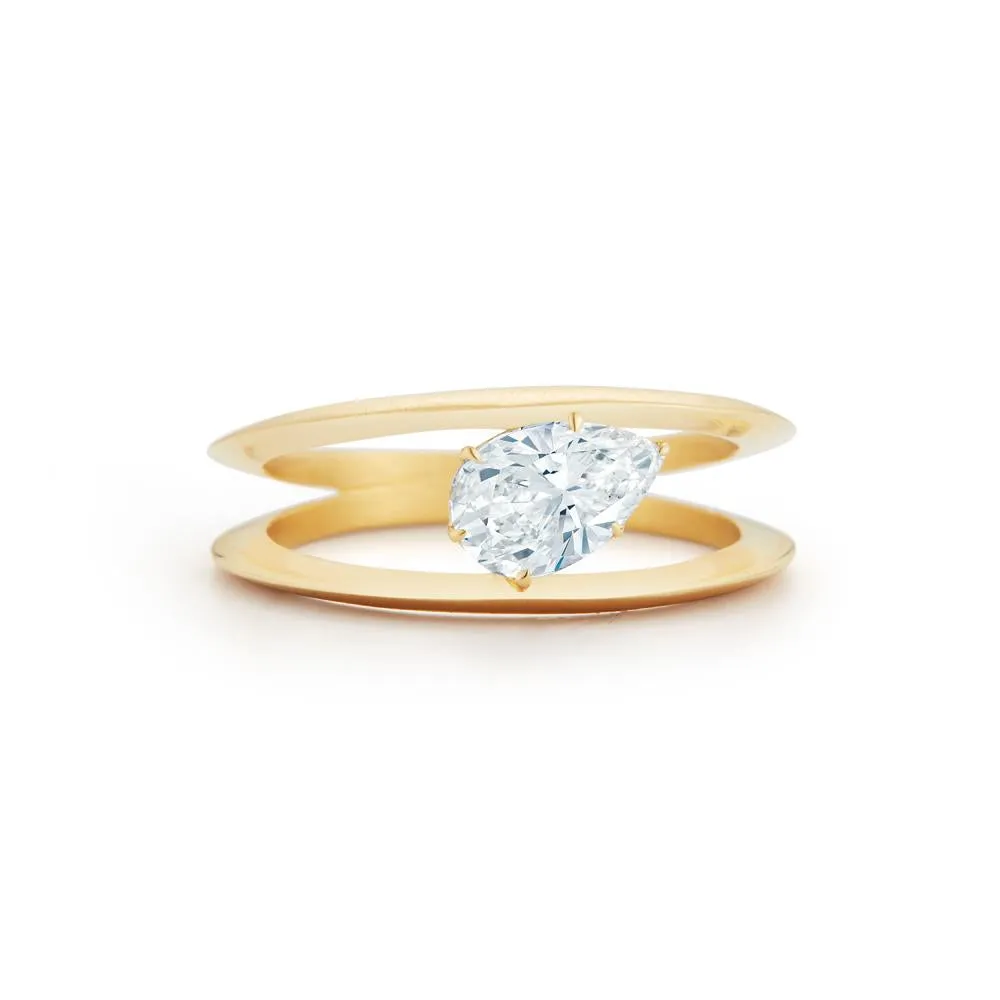 Sadie Solitaire Ring, Fancy Center
