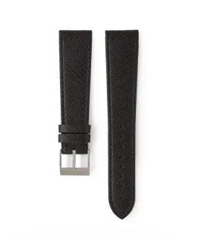 saffiano boxed stitch strap