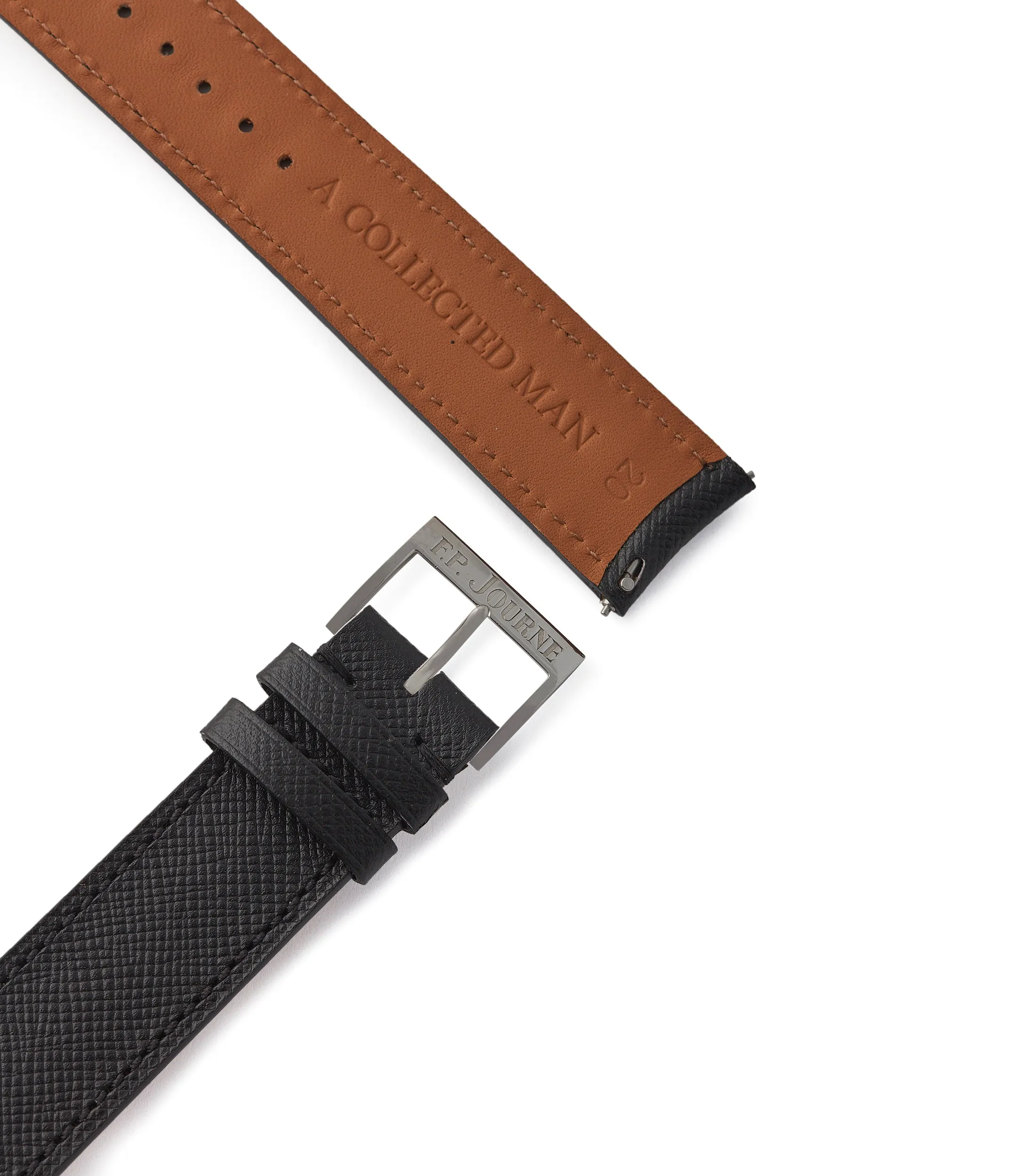saffiano curved strap