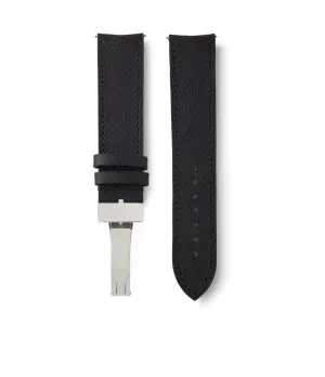 saffiano curved strap