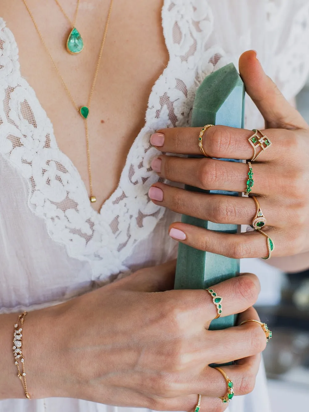 Sanctuary Emerald and Diamond Ring
