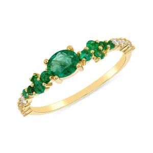 Sanctuary Emerald and Diamond Ring