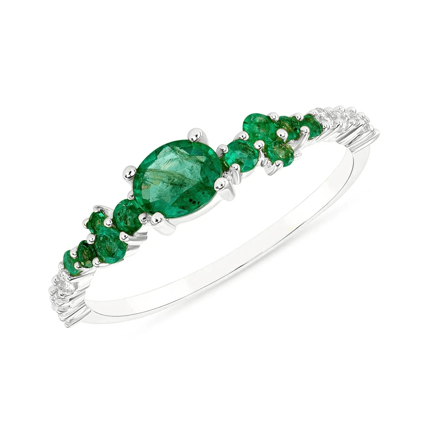 Sanctuary Emerald and Diamond Ring