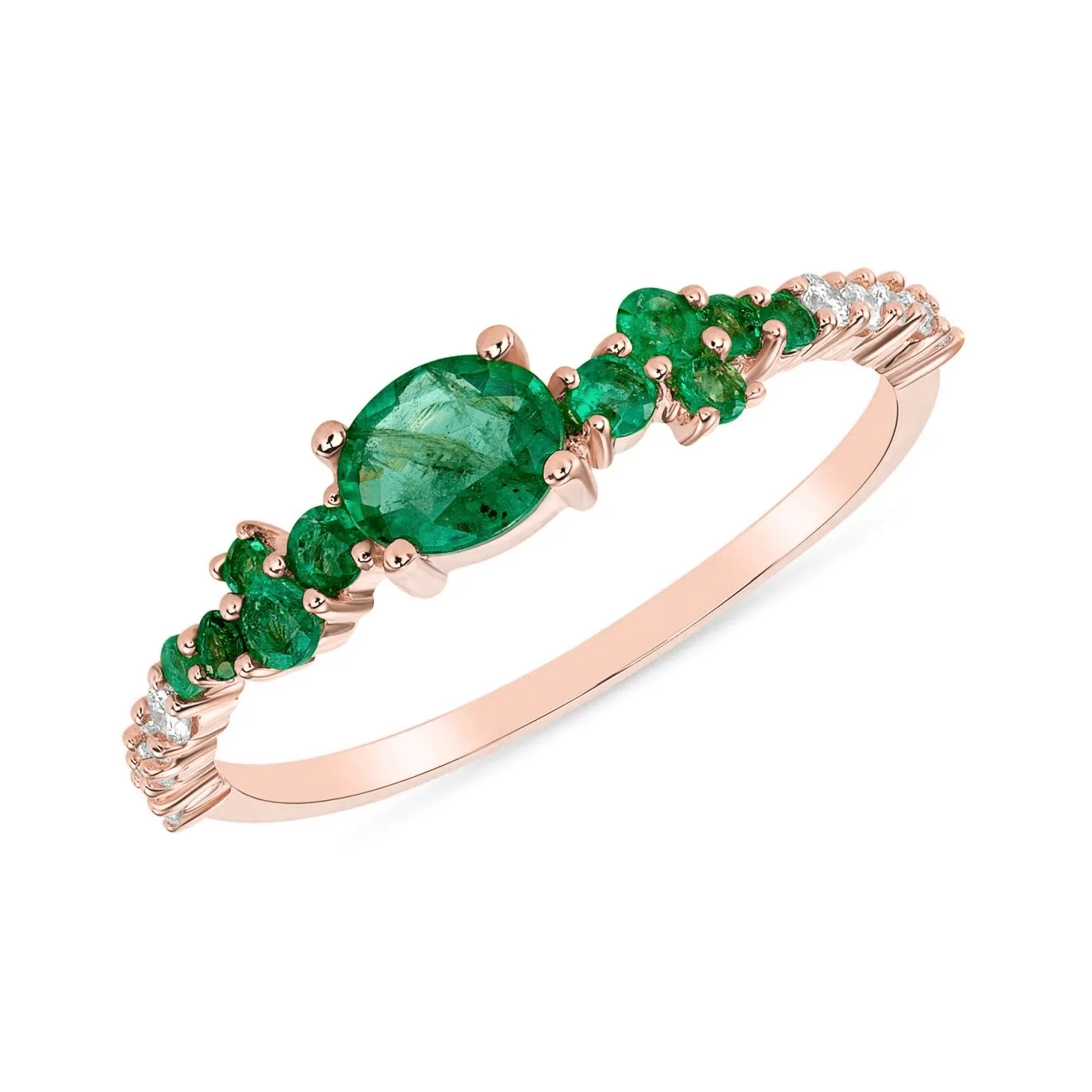 Sanctuary Emerald and Diamond Ring