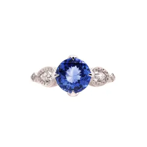 Sapphire Rosebud Solitaire