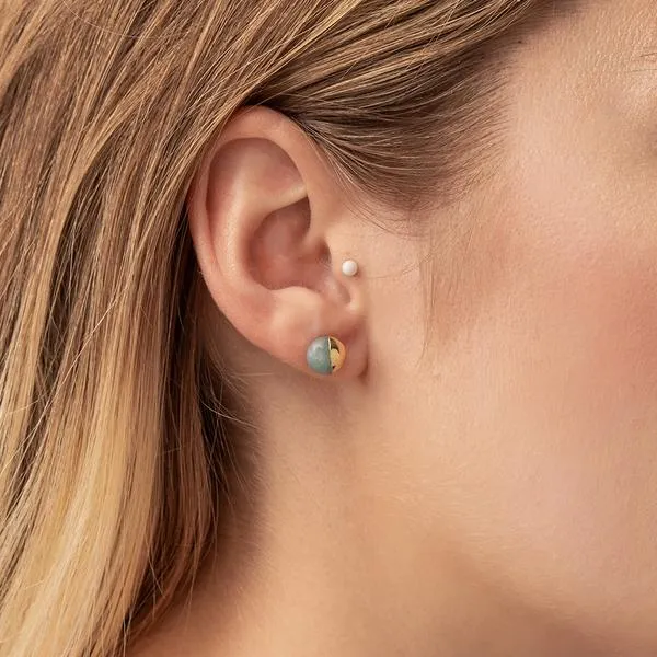 Scout Curated Wears Dipped Stone Stud Earring - Rose Quartz