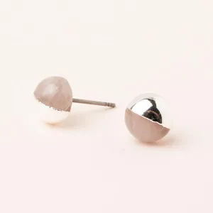 Scout Curated Wears Dipped Stone Stud Earring - Rose Quartz