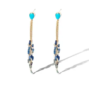 Sea breeze Chain Stud Earrings