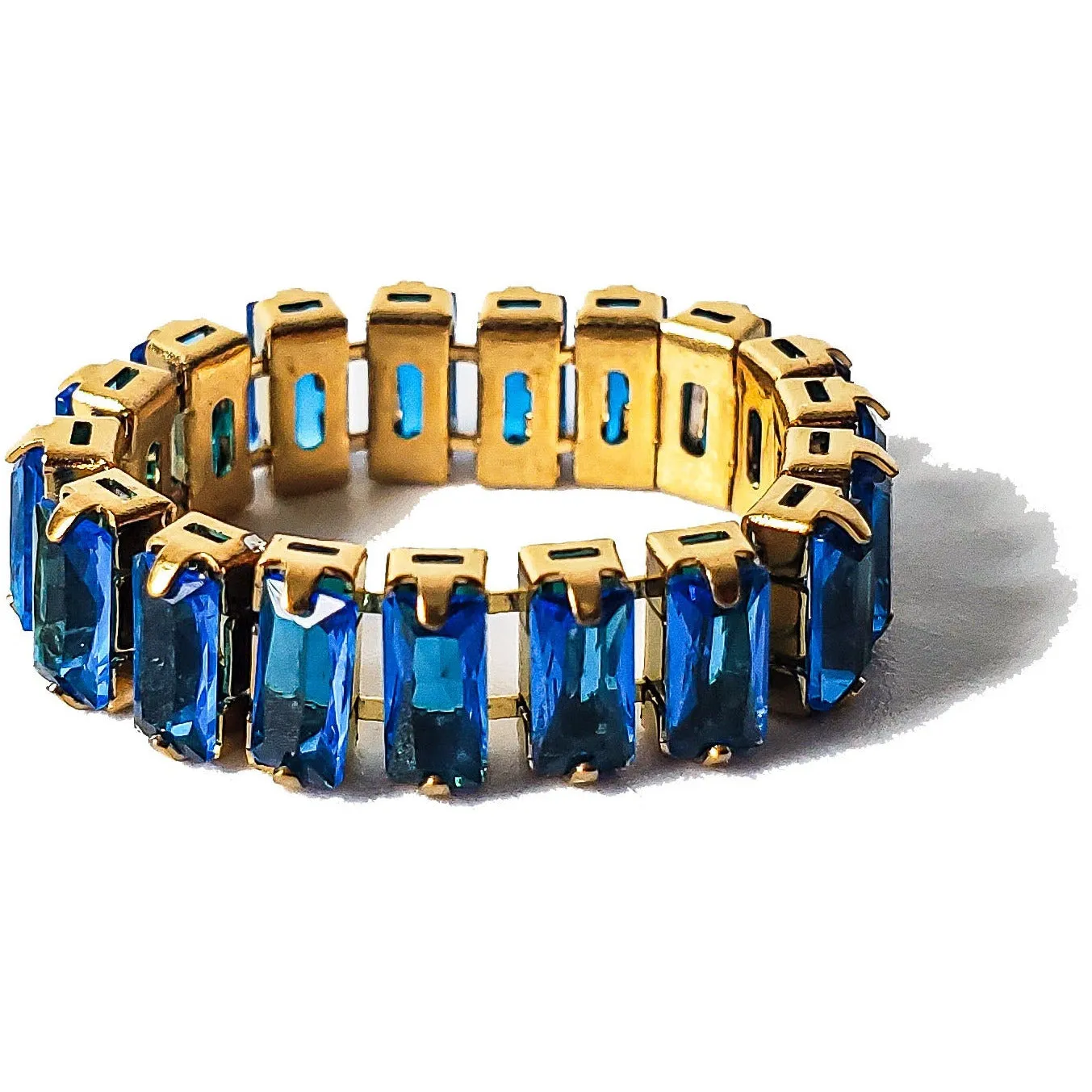 Seline 18k Gold Moissanite Baguette Ring