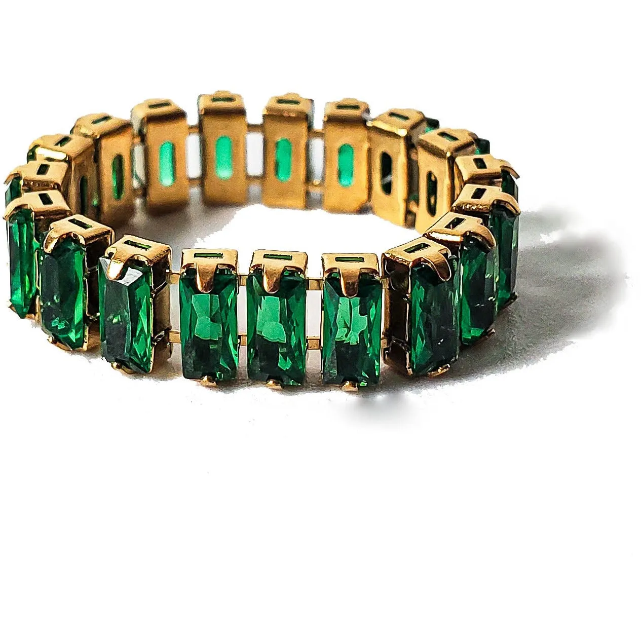 Seline 18k Gold Moissanite Baguette Ring