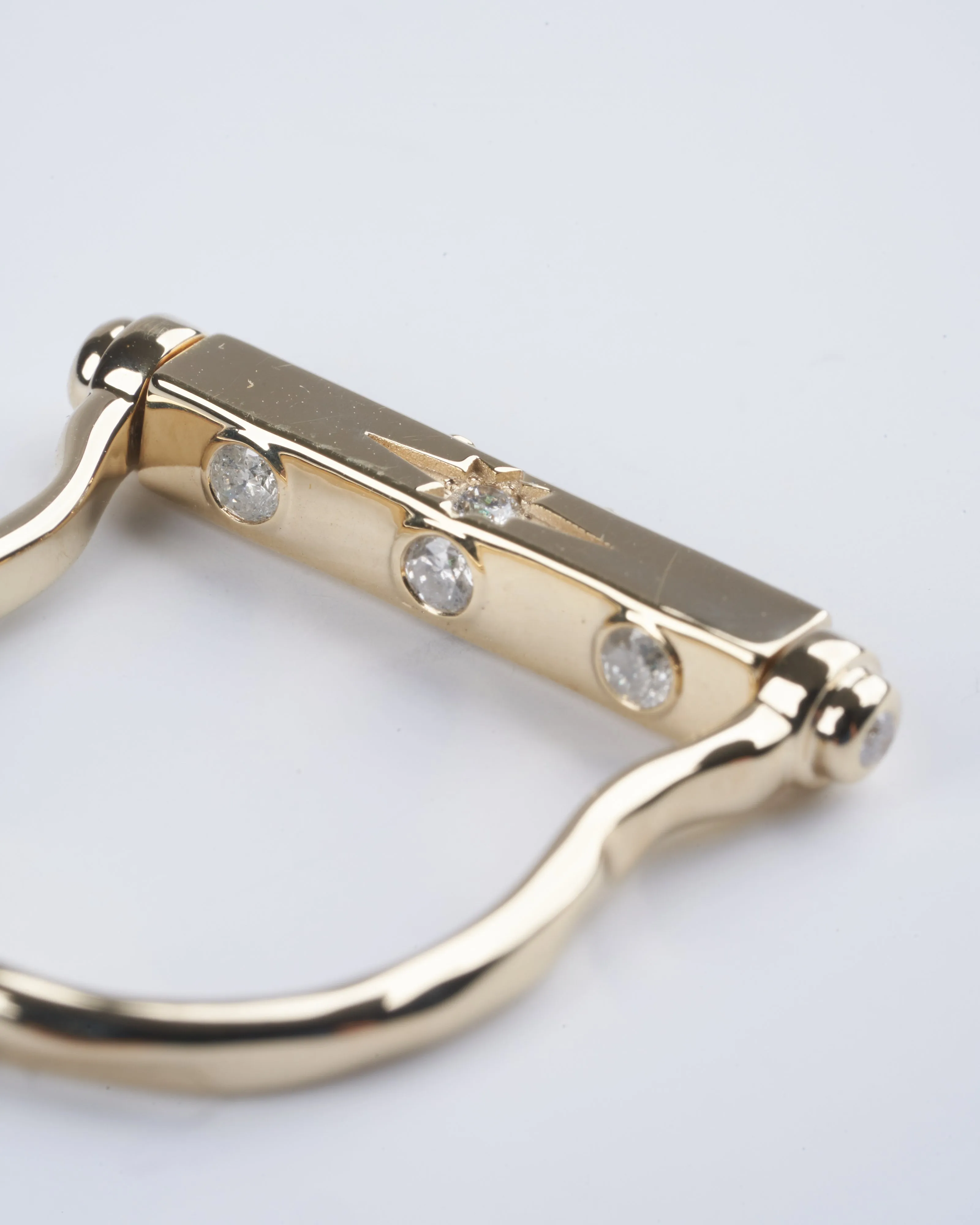 shine bright diamond and emerald flip ring - emerald/ gold