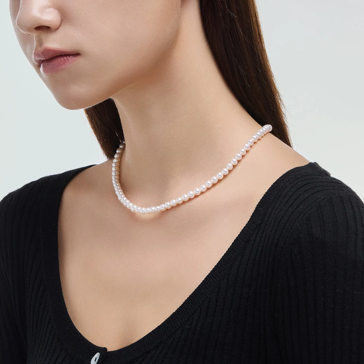 Signature. D Gold Pearl Necklace JDRNR4F846W (5mm)